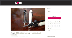 Desktop Screenshot of kpir.net.pl
